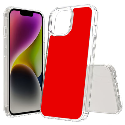 Red Print Slim Cover For Apple iPhone  (16,15,14,13,12, SE, Pro, Max, Plus), Print in USA