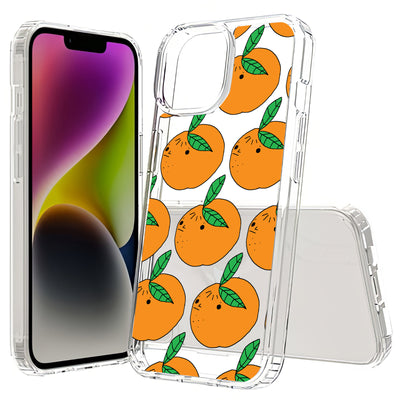 Orange Fruit Print Slim Cover For Apple iPhone  (16,15,14,13,12, SE, Pro, Max, Plus), Print in USA