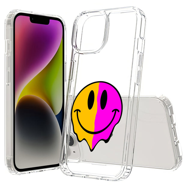 Smiley Face 1 Print Slim Cover For Apple iPhone  (16,15,14,13,12, SE, Pro, Max, Plus), Print in USA