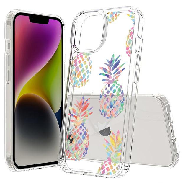 Pineapple Print Slim Cover For Apple iPhone  (16,15,14,13,12, SE, Pro, Max, Plus), Print in USA