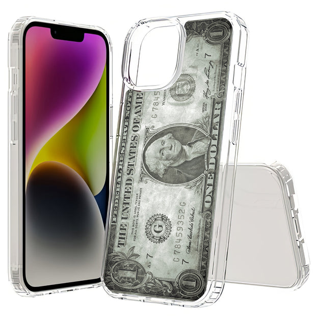 Grunge Bill Print Slim Cover For Apple iPhone  (16,15,14,13,12, SE, Pro, Max, Plus), Print in USA