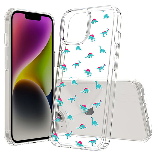 Cute Dinosaur Print Slim Cover For Apple iPhone  (16,15,14,13,12, SE, Pro, Max, Plus), Print in USA