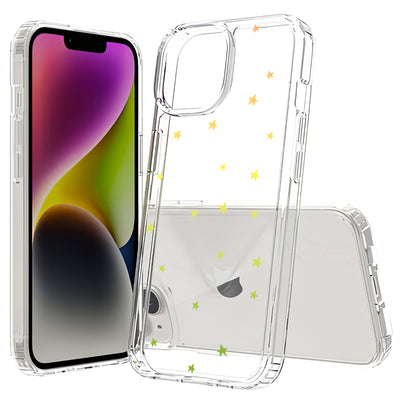 Star RainBow Print Slim Cover For Apple iPhone  (16,15,14,13,12, SE, Pro, Max, Plus), Print in USA