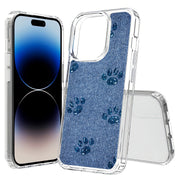 Paw Footprints Print Slim Cover For Apple iPhone  (16,15,14,13,12, SE, Pro, Max, Plus), Print in USA