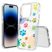 Paw Color  Print Slim Cover For Apple iPhone  (16,15,14,13,12, SE, Pro, Max, Plus), Print in USA