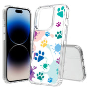 Paw Color 2 Print Slim Cover For Apple iPhone  (16,15,14,13,12, SE, Pro, Max, Plus), Print in USA