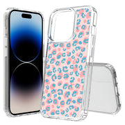 Pink Leopard Print Slim Cover For Apple iPhone  (16,15,14,13,12, SE, Pro, Max, Plus), Print in USA