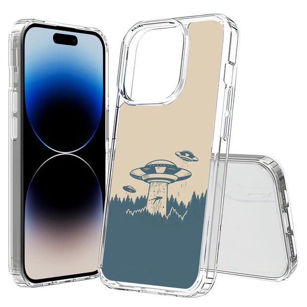 Alien Kidnap Print Slim Cover For Apple iPhone  (16,15,14,13,12, SE, Pro, Max, Plus), Print in USA