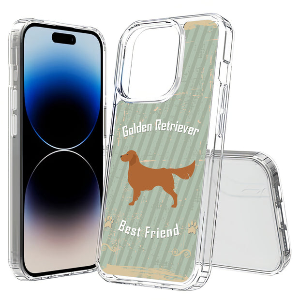 Retriever Dog Print Slim Cover For Apple iPhone  (16,15,14,13,12, SE, Pro, Max, Plus), Print in USA