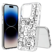 Comic Cat Print Slim Cover For Apple iPhone  (16,15,14,13,12, SE, Pro, Max, Plus), Print in USA