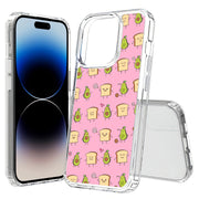 Pink Avocado Print Slim Cover For Apple iPhone  (16,15,14,13,12, SE, Pro, Max, Plus), Print in USA