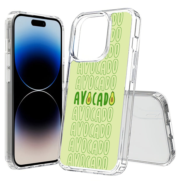 Avocado Text  Print Slim Cover For Apple iPhone  (16,15,14,13,12, SE, Pro, Max, Plus), Print in USA