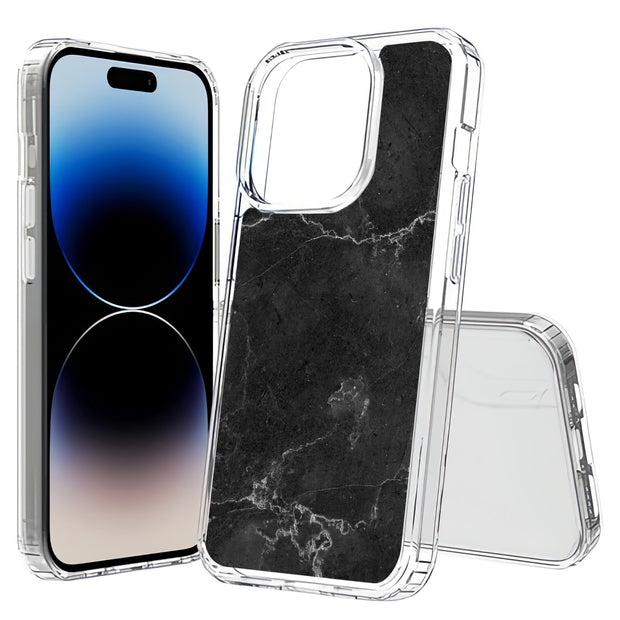 Black Marble 3 Print Slim Cover For Apple iPhone  (16,15,14,13,12, SE, Pro, Max, Plus), Print in USA