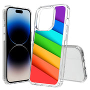 Rainbow Pride Print Slim Cover For Apple iPhone  (16,15,14,13,12, SE, Pro, Max, Plus), Print in USA