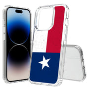 Texas Flag Print Slim Cover For Apple iPhone  (16,15,14,13,12, SE, Pro, Max, Plus), Print in USA