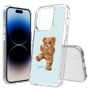 Teddy Fight Print Slim Cover For Apple iPhone  (16,15,14,13,12, SE, Pro, Max, Plus), Print in USA