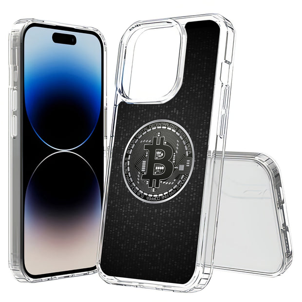 Bitcoin Crypto1 Print Slim Cover For Apple iPhone  (16,15,14,13,12, SE, Pro, Max, Plus), Print in USA