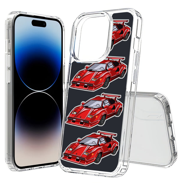 Lambo Countach Print Slim Cover For Apple iPhone  (16,15,14,13,12, SE, Pro, Max, Plus), Print in USA