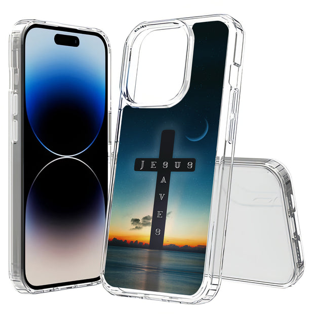 Jesus Saves 2 Print Slim Cover For Apple iPhone  (16,15,14,13,12, SE, Pro, Max, Plus), Print in USA