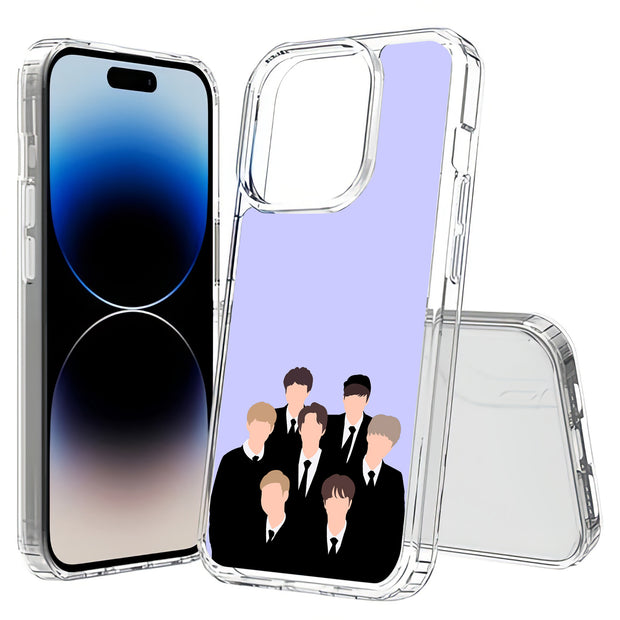 BTS KPOP 10 Print Slim Cover For Apple iPhone  (16,15,14,13,12, SE, Pro, Max, Plus), Print in USA