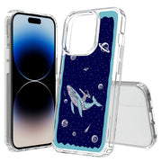 Space Whale 5 Print Slim Cover For Apple iPhone  (16,15,14,13,12, SE, Pro, Max, Plus), Print in USA