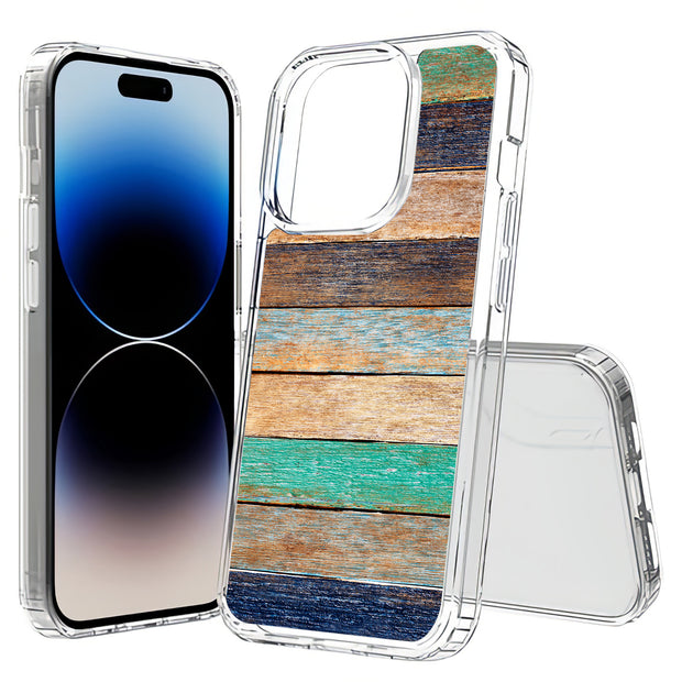 Wood 5 Print Slim Cover For Apple iPhone  (16,15,14,13,12, SE, Pro, Max, Plus), Print in USA