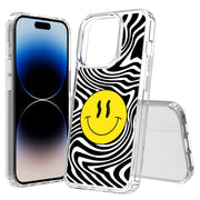 Trippy Smiley Print Slim Cover For Apple iPhone  (16,15,14,13,12, SE, Pro, Max, Plus), Print in USA