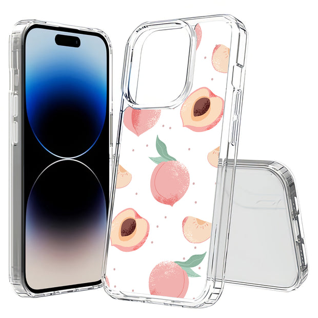 Juicy Peach Print Slim Cover For Apple iPhone  (16,15,14,13,12, SE, Pro, Max, Plus), Print in USA