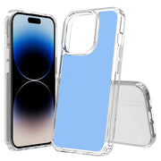 Sky Blue Color Print Slim Cover For Apple iPhone  (16,15,14,13,12, SE, Pro, Max, Plus), Print in USA