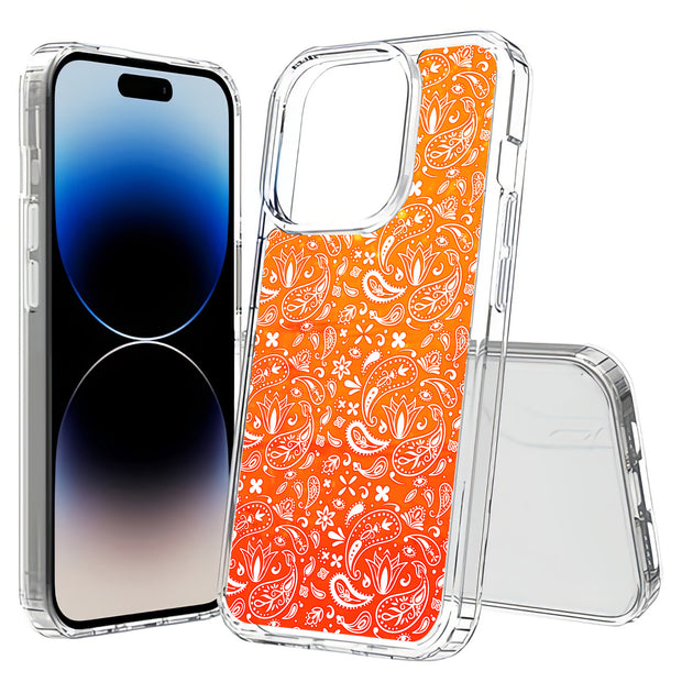 Orange Bandana Print Slim Cover For Apple iPhone  (16,15,14,13,12, SE, Pro, Max, Plus), Print in USA