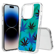 Marijuana Blue Print Slim Cover For Apple iPhone  (16,15,14,13,12, SE, Pro, Max, Plus), Print in USA