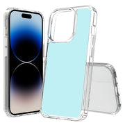 Light Cyan Print Slim Cover For Apple iPhone  (16,15,14,13,12, SE, Pro, Max, Plus), Print in USA