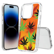 Color Marijuana Print Slim Cover For Apple iPhone  (16,15,14,13,12, SE, Pro, Max, Plus), Print in USA