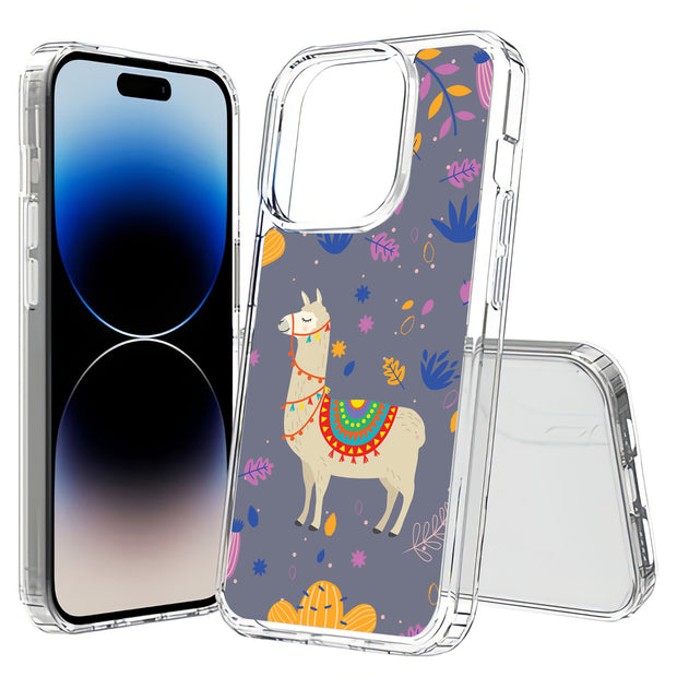 Cacti Llama Print Slim Cover For Apple iPhone  (16,15,14,13,12, SE, Pro, Max, Plus), Print in USA