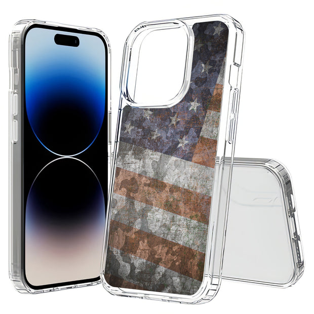 American Flag 2 Print Slim Cover For Apple iPhone  (16,15,14,13,12, SE, Pro, Max, Plus), Print in USA