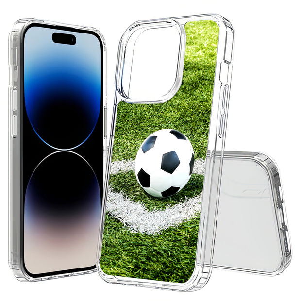 Soccer  Print Slim Cover For Apple iPhone  (16,15,14,13,12, SE, Pro, Max, Plus), Print in USA