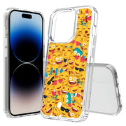 Square Emojis Print Slim Cover For Apple iPhone  (16,15,14,13,12, SE, Pro, Max, Plus), Print in USA