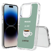 Where My Coffee Print Slim Cover For Apple iPhone  (16,15,14,13,12, SE, Pro, Max, Plus), Print in USA