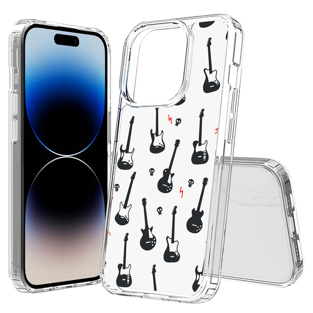 Rock Guitar Print Slim Cover For Apple iPhone  (16,15,14,13,12, SE, Pro, Max, Plus), Print in USA