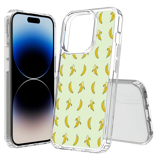 Cute Bananas Print Slim Cover For Apple iPhone  (16,15,14,13,12, SE, Pro, Max, Plus), Print in USA