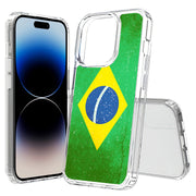 Old Flag Brazil Print Slim Cover For Apple iPhone  (16,15,14,13,12, SE, Pro, Max, Plus), Print in USA