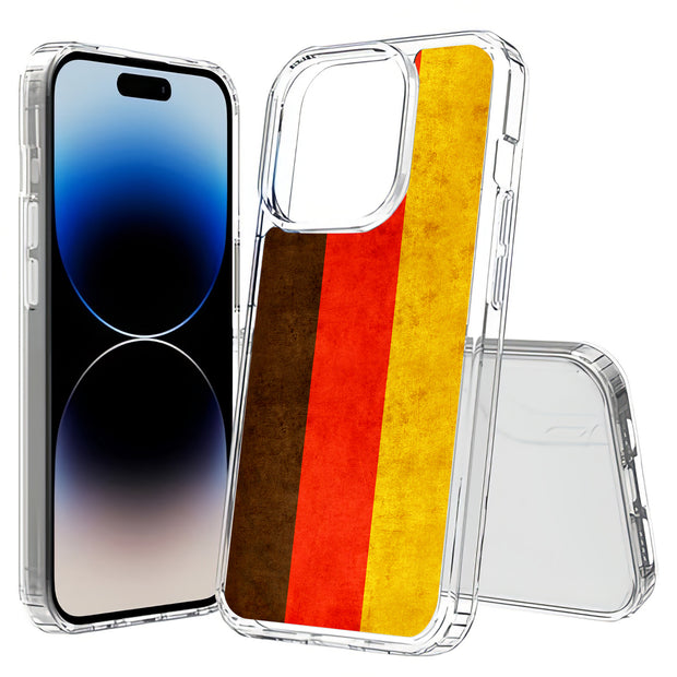 Germany Flag  Print Slim Cover For Apple iPhone  (16,15,14,13,12, SE, Pro, Max, Plus), Print in USA