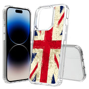 Old UK Flag Print Slim Cover For Apple iPhone  (16,15,14,13,12, SE, Pro, Max, Plus), Print in USA