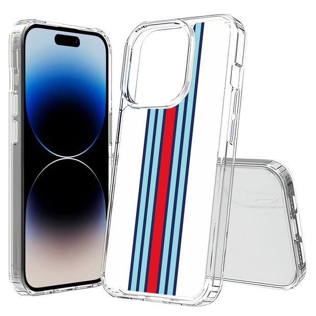 Race Stripe 10 Print Slim Cover For Apple iPhone  (16,15,14,13,12, SE, Pro, Max, Plus), Print in USA