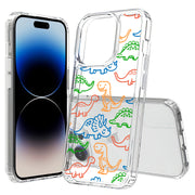 Dinosaur Cute 3 Print Slim Cover For Apple iPhone  (16,15,14,13,12, SE, Pro, Max, Plus), Print in USA