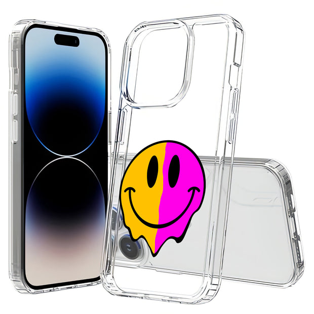 Smiley Face 1 Print Slim Cover For Apple iPhone  (16,15,14,13,12, SE, Pro, Max, Plus), Print in USA