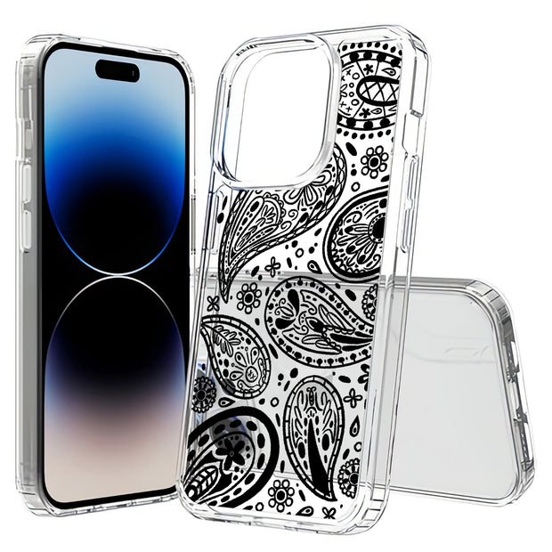 Black Bandana 2 Print Slim Cover For Apple iPhone  (16,15,14,13,12, SE, Pro, Max, Plus), Print in USA