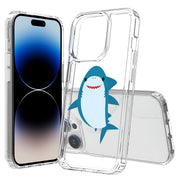 Cute Baby Shark Print Slim Cover For Apple iPhone  (16,15,14,13,12, SE, Pro, Max, Plus), Print in USA