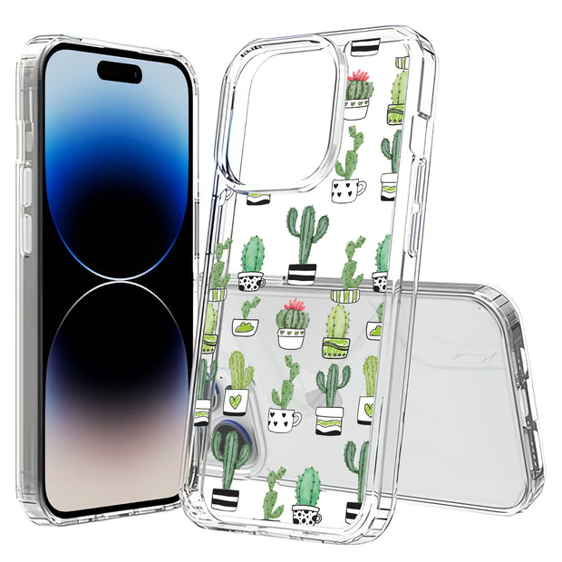 Cute Cactus  Print Slim Cover For Apple iPhone  (16,15,14,13,12, SE, Pro, Max, Plus), Print in USA