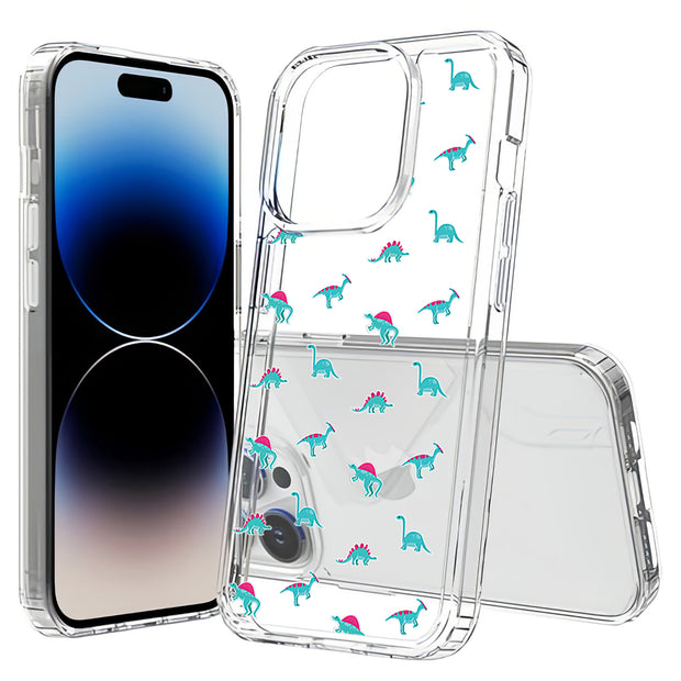 Cute Dinosaur Print Slim Cover For Apple iPhone  (16,15,14,13,12, SE, Pro, Max, Plus), Print in USA